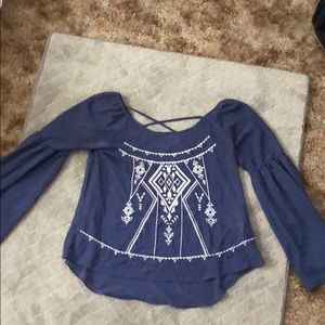 Blue chiffon Blouse